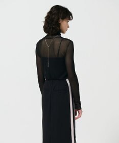 GRACE CONTINENTAL シアーリブタートルトップ