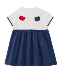 MIKI HOUSE HOT BISCUITS 【80-120cm】くま耳 セーラーカラー ワンピース