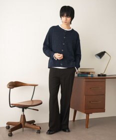 WEGO ネップクルーネックカーディガン