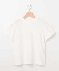 組曲 L 【WEB限定】ストレッチジャガード クロップドＴシャツ