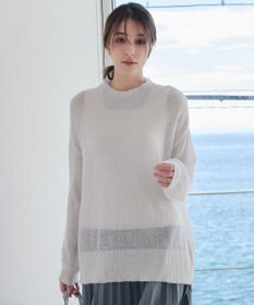 Tiaclasse 【洗える】シアープルオーバーニット