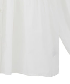 earth music&ecology 【コットン混】レース襟フレアヘムブラウス