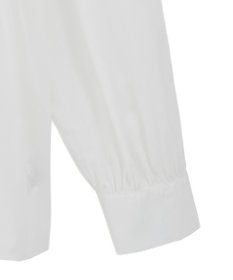 earth music&ecology 【コットン混】レース襟フレアヘムブラウス