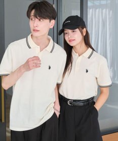 WEGO 【ユニセックス着用ITEM/SMLサイズ展開】別注USPOLOラインポロシャツ