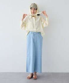 CRAFT STANDARD BOUTIQUE 【2点SET】スカーフ付きシアーストライプシャツ