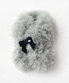 TOCCA 【ブローチ取り外し可】VELVET RIBBON FURTIPPET ティペット