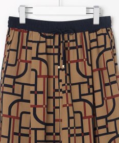 自由区 L 【17号サイズまで展開・カタログ掲載】ジオメトリックレトロプリント パンツ