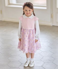 ANY KIDS 花柄刺繍ワンピース