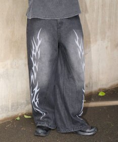 WEGO トライバルデニムパンツ