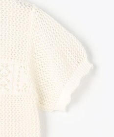 組曲 KIDS 【S-Lサイズ】クロッシェライク　カーディガン