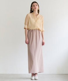 BEIGE， SPINEL / タックギャザー Iラインスカート