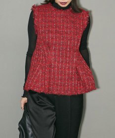 Green Parks ツイードペプラムベスト