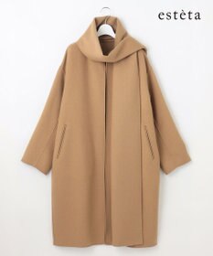 23区 L 【エステータ】ウールリバー ストールデザイン コート