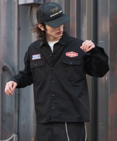 WEGO 【ユニセックス着用ITEM】ワッペンワークシャツ（LS）