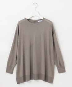 J.PRESS LADIES L 【洗える】 シルキーレーヨンストレッチ オーバーサイズ ニット