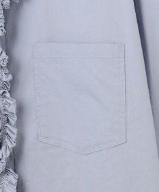 J.PRESS YORK STREET 【WOMEN】ワンウォッシュタイプライター フリルレイブラウス