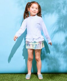 ANY KIDS 総柄 フリル ワンピース 水着