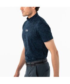 ZERO HALLIBURTON 【吸水速乾・UVカット】 カモフラージュ柄 ジャガード モックネックTシャツ 85127