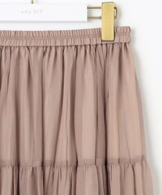 ANY SIS 【洗える】シアーワッシャーティアード スカート