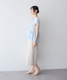 YECCA VECCA ペプラムシアーブラウス