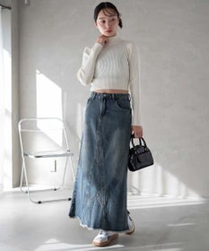 WEGO リブハイネックショートニット