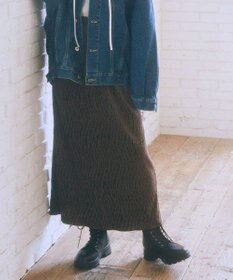 earth music&ecology シャイニーベロアスカート