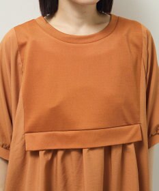 Green Parks ベスト風７分袖ドッキングプルオーバー