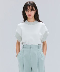 BEIGE， 【洗える・Oggi 11月号掲載】LAURA / ドライタッチ異素材リブニット