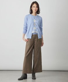 J.PRESS LADIES L マイクロライトスエード ワイド パンツ