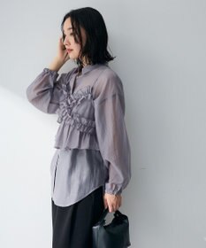 Green Parks 【WEB限定】ＳＥＴ２点フリルビスチェ＋シャツチュニックⅡ