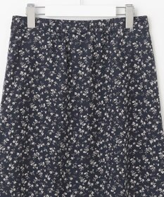 J.PRESS LADIES L 【洗える】 スパンローンフラワー フレアー スカート