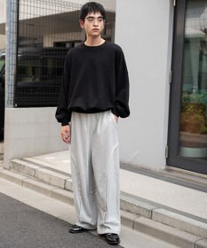 WEGO 【ユニセックス着用ITEM/ウエストゴム/MLサイズ展開】バルーン3Dスウェットパンツ