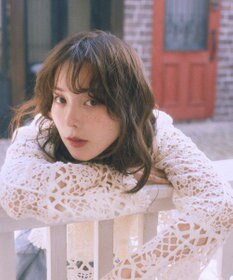 earth music&ecology クロシェ風Ｖネックカーディガン