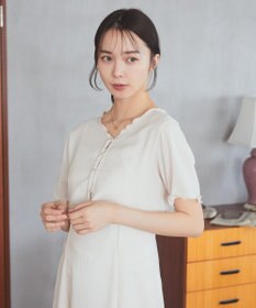 earth music&ecology ＳＥＴ２点ギャザーカットカーデ＋キャミワンピース