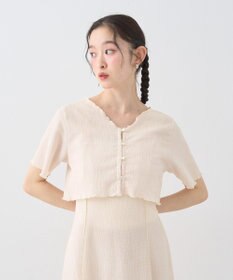 earth music&ecology ＳＥＴ２点ギャザーカットカーデ＋キャミワンピース