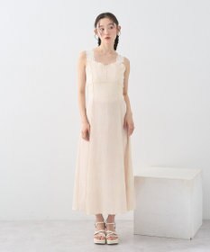 earth music&ecology ＳＥＴ２点ギャザーカットカーデ＋キャミワンピース