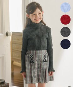 組曲 KIDS 【150-160㎝】フラワードット リブニット