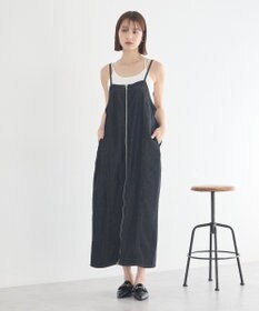 earth music&ecology ダブルジップデニムキャミワンピース