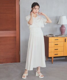 earth music&ecology ＳＥＴ２点ギャザーカットカーデ＋キャミワンピース