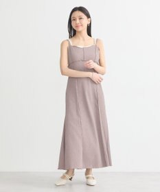 earth music&ecology ＳＥＴ２点ギャザーカットカーデ＋キャミワンピース