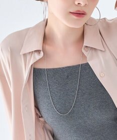 Phoebe 【金属アレルギー対応】リンキーデザインロングチェーンネックレス　シルバー　ニッケルフリー