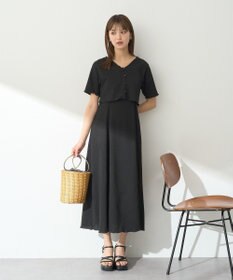 earth music&ecology ＳＥＴ２点ギャザーカットカーデ＋キャミワンピース