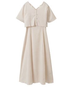 earth music&ecology ＳＥＴ２点ギャザーカットカーデ＋キャミワンピース