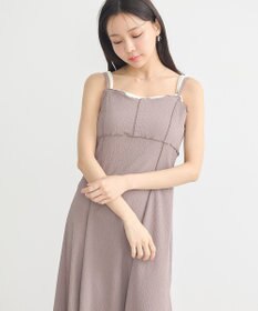 earth music&ecology ＳＥＴ２点ギャザーカットカーデ＋キャミワンピース