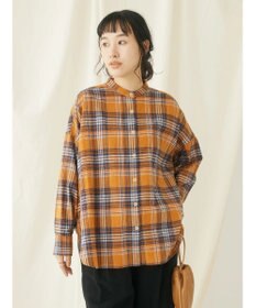 CRAFT STANDARD BOUTIQUE チェックバンドカラーサークルブラウス