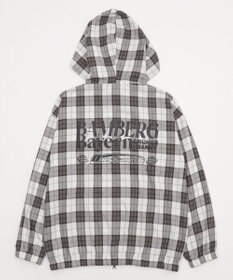 WEGO 【ユニセックス着用ITEM/MLサイズ展開】チェックグラフィックZIPパーカー（LS）