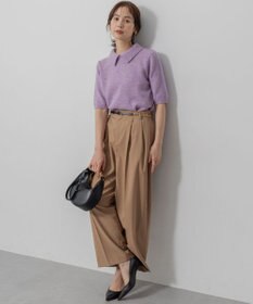 組曲 【加藤ローサさん着用 / 襟取り外し可】スパンコールヤーン 5分袖ニット