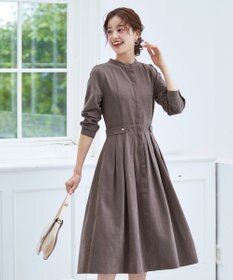 Tiaclasse 【新色追加・洗える】ピーチスキンバンドカラーワンピース