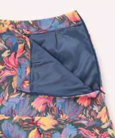 GRACE CONTINENTAL フラワージャガードフレアスカート