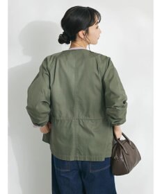 CRAFT STANDARD BOUTIQUE コットンギャバジンノーカラーＺＩＰブルゾン